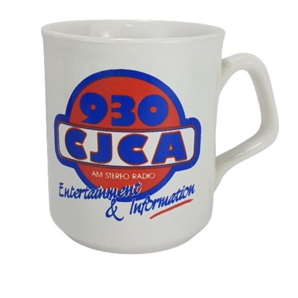 Vintage 930 CJCA Radio Mug Teacup Edmonton Alberta Broadcaster Collectible Retro - Picture 1 of 16